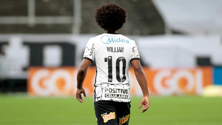 Willian com a camisa 10 do Corinthians em sua reestreia  - Rodrigo Coca/Agência Corinthians