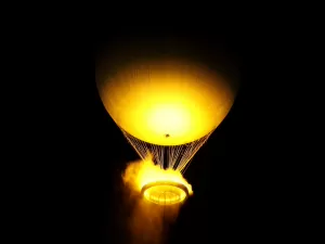 Como funciona o balão da pira olímpica de Paris só com eletricidade