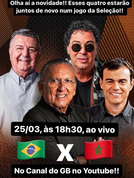 Por que Globo desistiu de jogo da seleção ficou com canal de Galvão