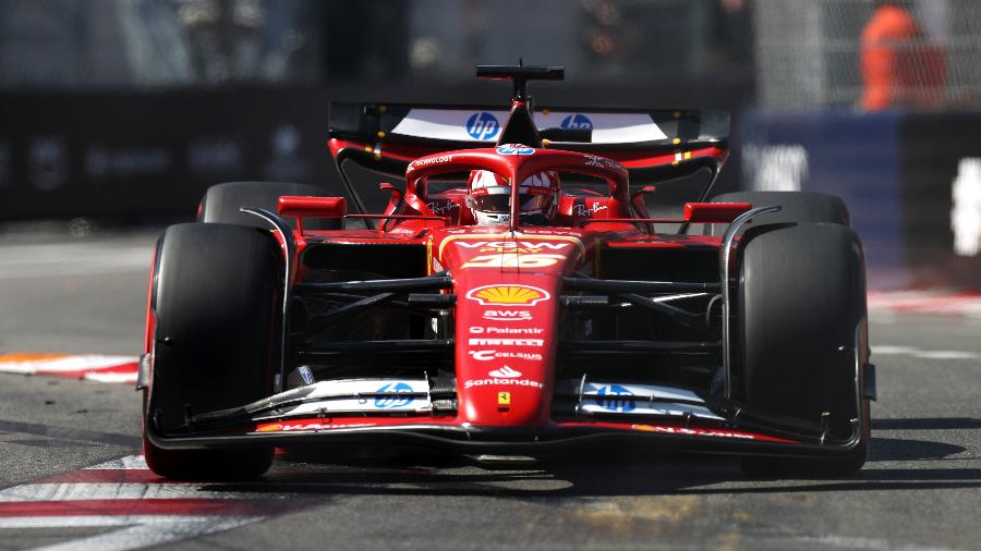 Charles Leclerc durante o treino de classificação do GP de Mônaco