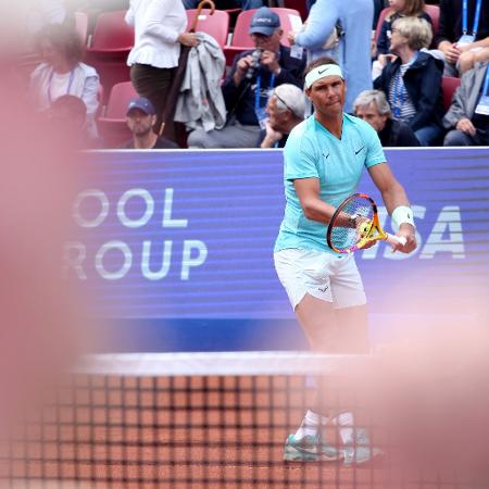 O tenista profissional espanhol Rafael Nadal no torneio da ATP