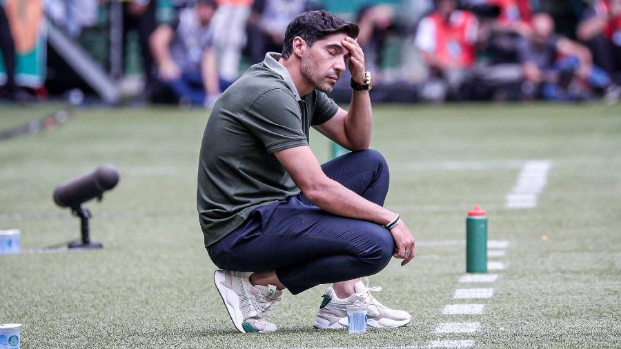 Abel Ferreira, técnico do Palmeiras, em jogo contra o Fluminense pelo Brasileirão 2024 Abel Ferreira, técnico do Palmeiras, em jogo contra o Fluminense pelo Brasileirão 2024