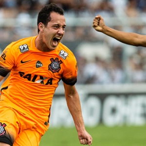Rodriguinho vibra após o empate do Corinthians - Eduardo Knapp/Folhapress