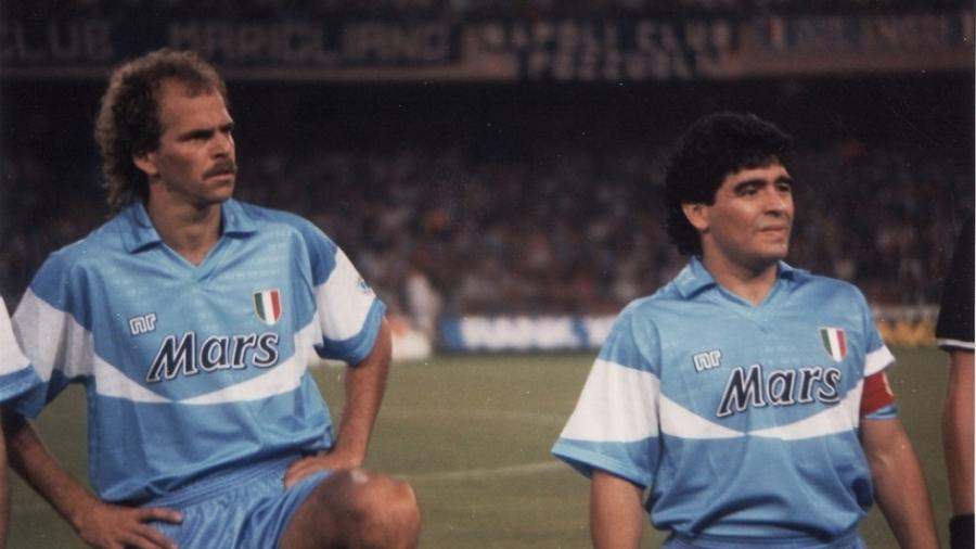 Alemão e Maradona no Napoli - Reprodução