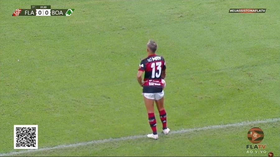 Rafinha, em partida do Flamengo contra o Boavista pelo Campeonato Carioca de 2020 - Reprodução
