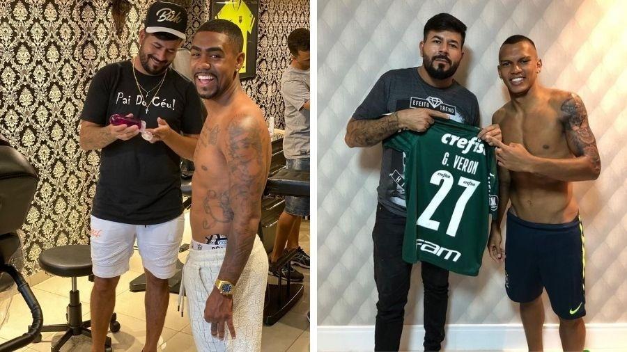 Malcom, ex-Corinthians, e Gabriel Verón, do Palmeiras, já se tatuaram no 'Brothers Tattoo'