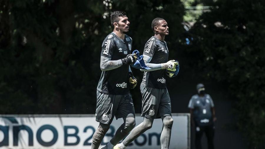 João Paulo e John, goleiros do Santos - Ivan Storti/Santos FC