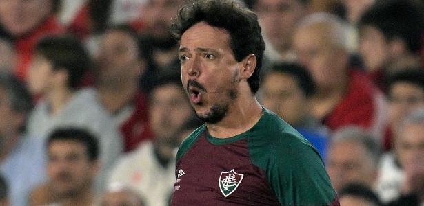 Fernando Diniz em jogo do Fluminense contra o River Plate