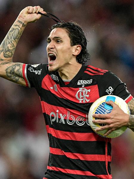 Pedro balançou as redes para o Flamengo no duelo contra o Cuiabá, válido pelo Campeonato Brasileiro - Thiago Ribeiro/AGIF