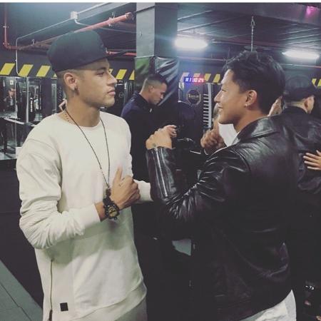 Lee com Neymar em 2016: coreano era apontado como futura estrela do Barcelona