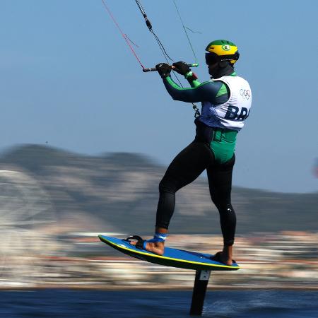 Bruno Lobo durante prova de Fórmula Kite nas Olimpíadas