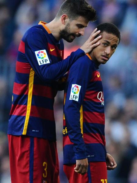 Piqué e Neymar jogaram juntos no Barcelona