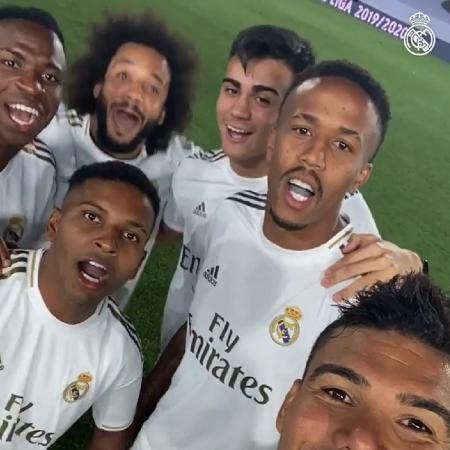 Grupo de atletas brasileiros que atuam pelo Real Madrid celebrou a nova conquista do clube - Reprodução/Instagram