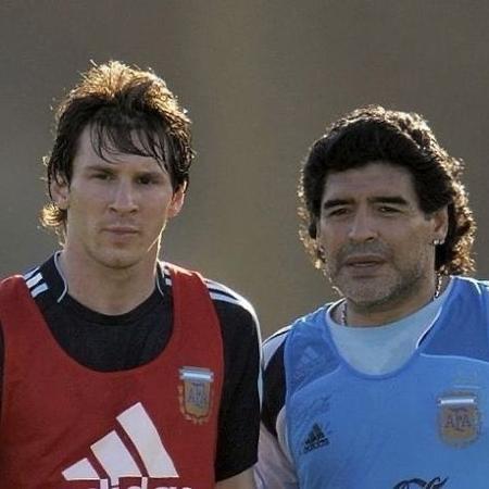 Lionel Messi e Diego Maradona - Reprodução/Instagram