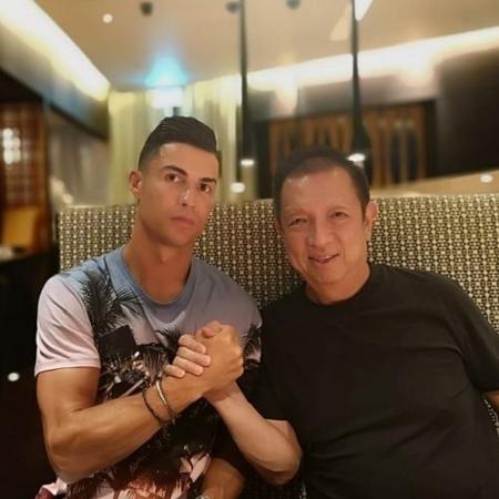 Cristiano Ronaldo com Peter Lim, dono do Valência - Reprodução/ Instagram