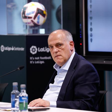 Javier Tebas, presidente de La Liga, relata caso de racismo inédito contra Vini Jr - AFP7/Getty Images