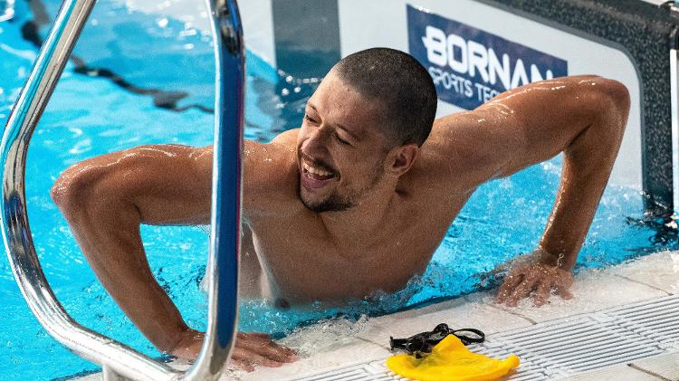 Andrey Ribeiro durante 400m livre S9 de natação no Parapan de Santiago