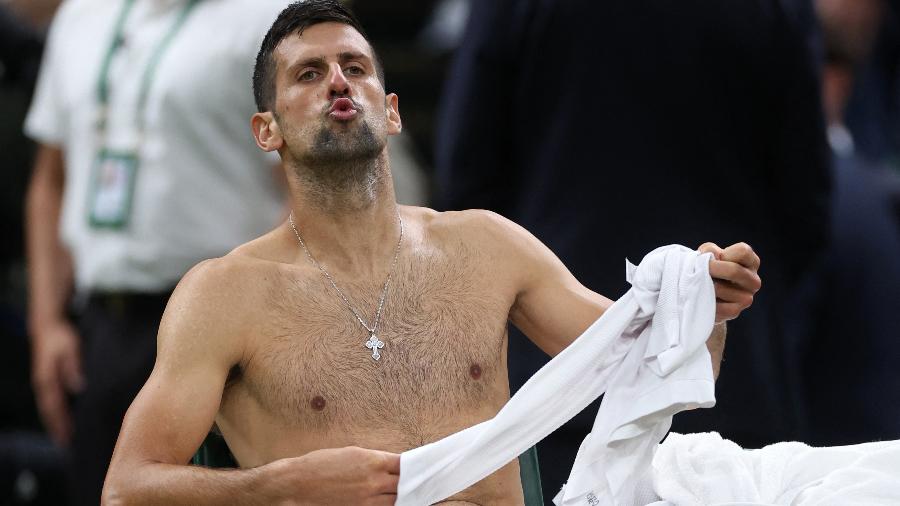 Novak Djokovic nas oitavas de final de Wimbledon em 2024