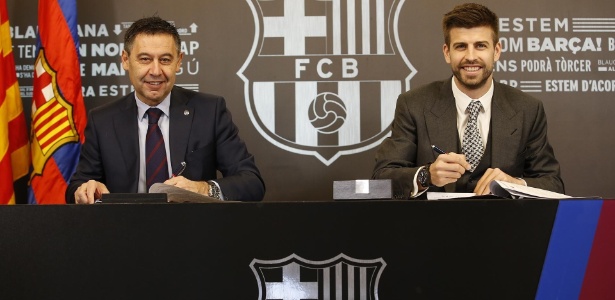 Piqué, agora, tem contrato com o Barça válido até 30 de junho de 2022 - Divulgação: Barcelona