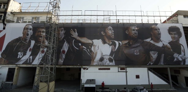 Painel de ídolos de São Januário tem uma foto do goleiro Martín Silva - Rafael Ribeiro / Site oficial do Vasco - Rafael Ribeiro / Site oficial do Vasco