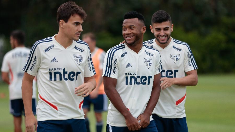 Igor Gomes, Luan e Liziero, do São Paulo, têm experiência em finais com a camisa tricolor - Marcello Zambrana/AGIF