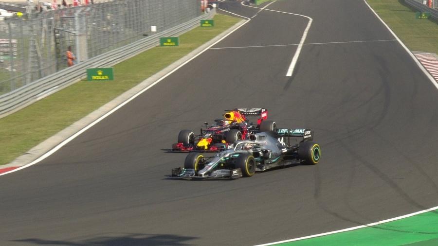 Hamilton ultrapassa Verstappen para vencer GP da Hungria - Reprodução Twitter