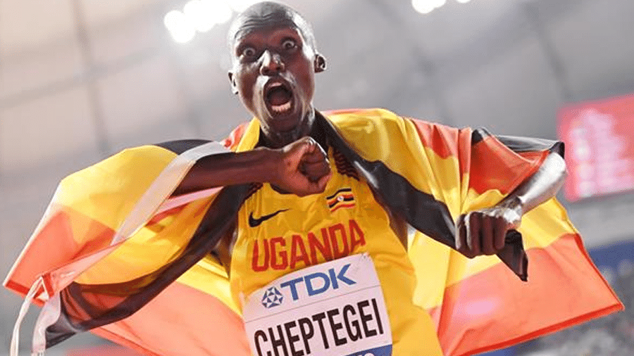 O atleta Joshua Cheptege, de Uganda - Reprodução/Twitter