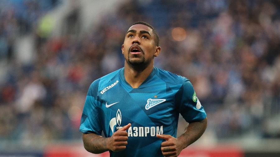 Atacante Malcom em ação pelo Zenit durante jogo do Campeonato Russo - SOPA Images/SOPA Images/LightRocket via Gett