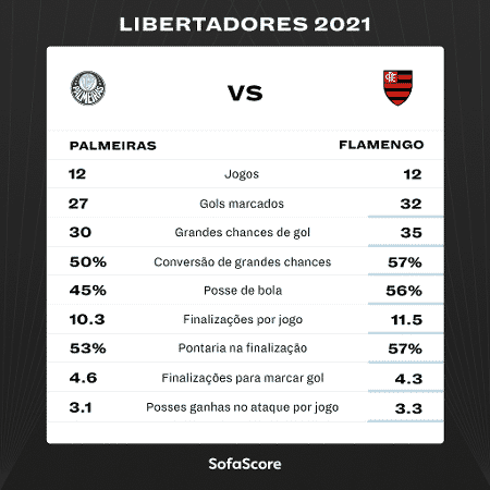 Flamengo x Palmeiras: quem venceu mais vezes em finais e jogos de