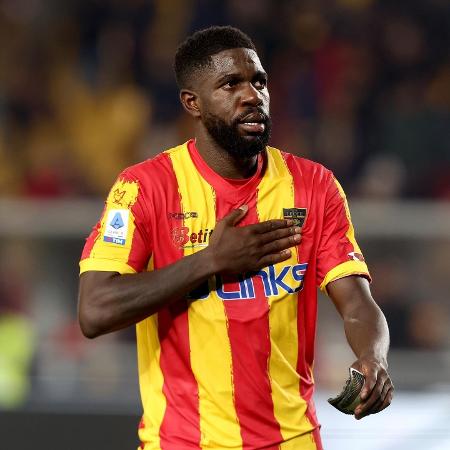 Samuel Umtiti, jogador do Lecce, foi alvo de racismo - Reprodução/Instagram @gianni_infantino