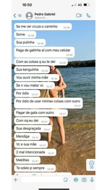 Pedrinho x Amanda: print de redes sociais. "Vou ouvir minha mãe se não matava vc" - Reprodução - Reprodução