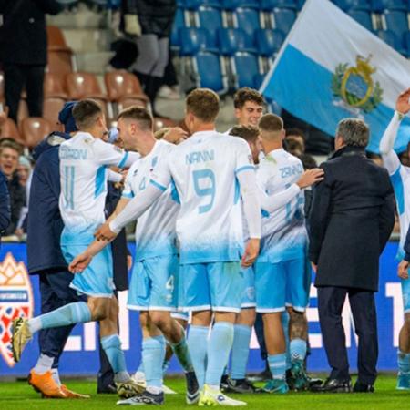 Jogadores de San Marino comemoram vitória sobre Liechtenstein - Divulgação/San Marino