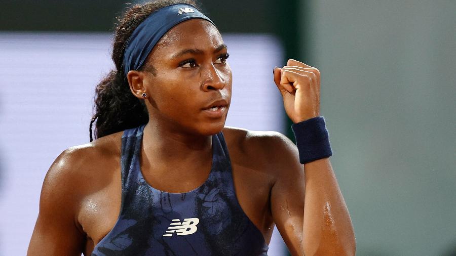 Coco Gauff nas semifinais de Roland Garros em 2025 Coco Gauff nas semifinais de Roland Garros em 2025