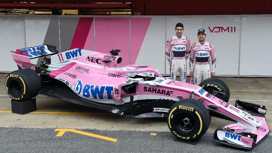 Sergio Perez e Esteban Ocon apresentam carro da Force India para 2018  - Jose Jordan/AFP