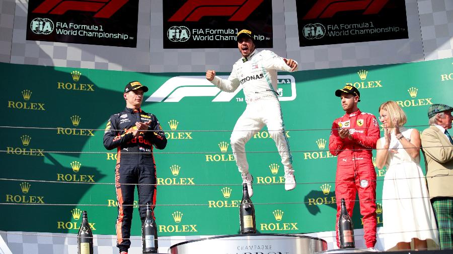 Lewis Hamilton celebra vitória no GP da Hungria de 2019 - Lisi Niesner/Reuters