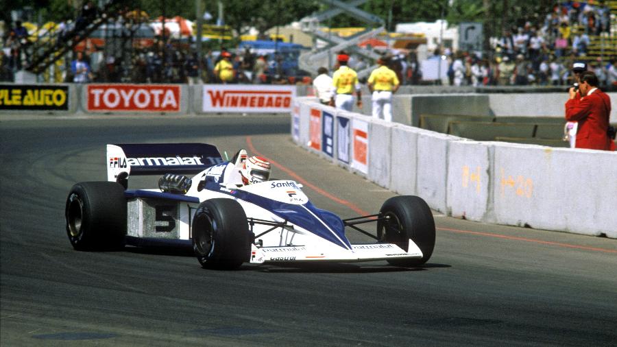 Nelson Piquet (Brabham/BMW) durante a temporada de 1983, em que foi bicampeão - GP Library/Universal Images Group via Getty