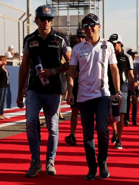 Carlos Sainz e Felipe Massa no GP do Bahrein em 2016 - Lars Baron/Getty Images