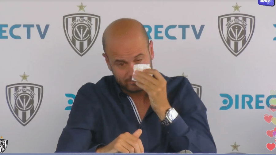 Miguel Ángel Ramírez chorou em despedida do Independiente Del Valle, do Equador - Reprodução