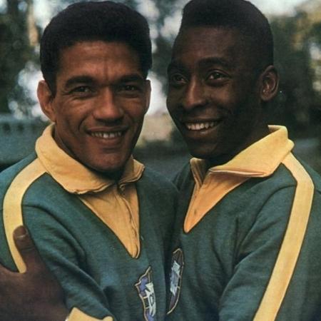 Garrincha e Pelé, na seleção brasileira