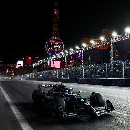 George Russell, durante o terceiro treino livre do GP de Las Vegas da Fórmula 1