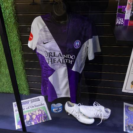 Homenagem a Marta no estádio no Inter & Co. Stadium, casa do Orlando City e Pride