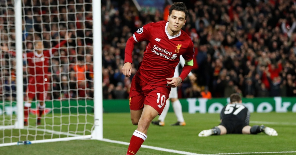 Time inglês goleou russos por 7 a 0 | Liverpool massacra Spartak com show de Coutinho e volta às oitavas da Liga