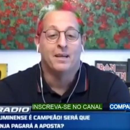 Benja pinta cabelo após Flu conquistar a Taça Rio - Reprodução/Fox Sports