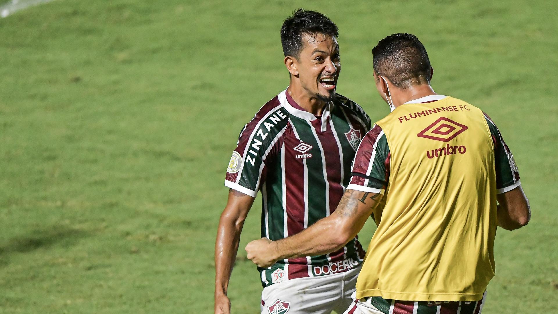 Lucca comemora seu gol marcado contra o Botafogo, pelo Brasileirão 