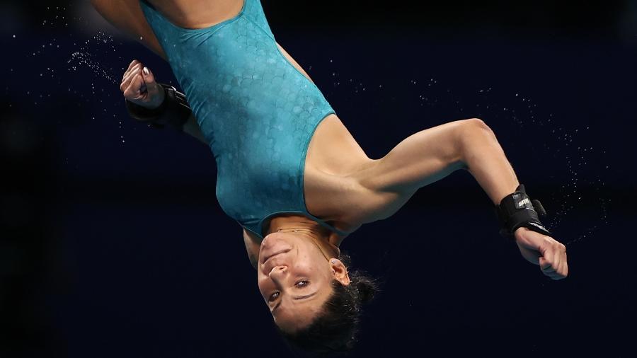 Ingrid Oliveira em ação nas eliminatórias da plataforma de 10m dos saltos ornamentais nas Olimpíadas de Tóquio - Marko Djurica/Reuters