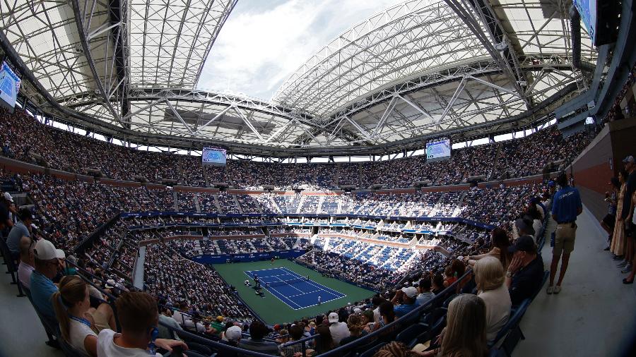 Estádio Arthur Ashe durante o US Open de 2023