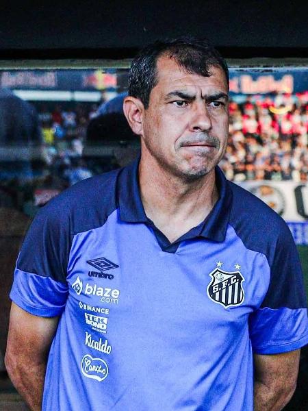 Fabio Carille, técnico do Santos, no jogo contra o Bragantino, pelo Paulistão - Caio de Sousa/Ag. Estado