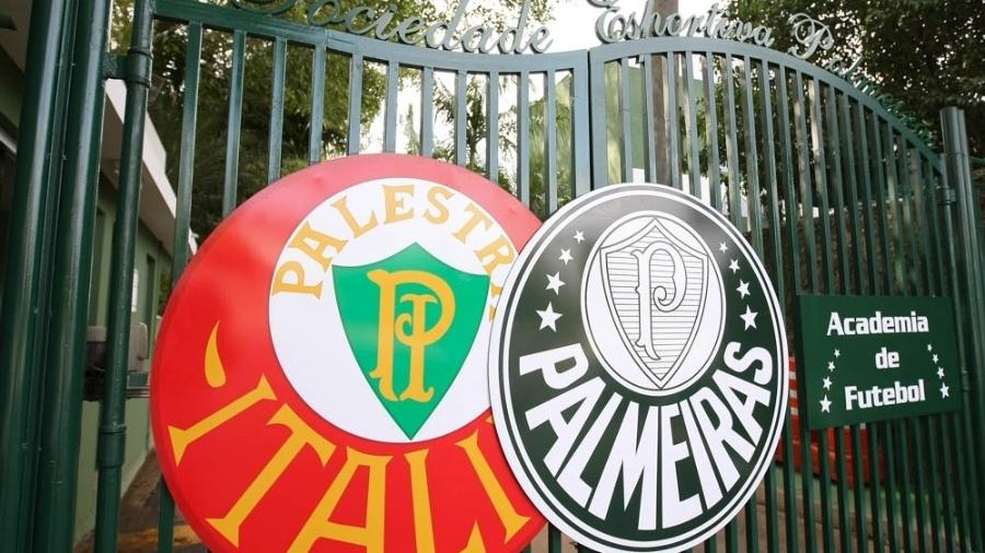 Portão principal da Academia de Futebol do Palmeiras