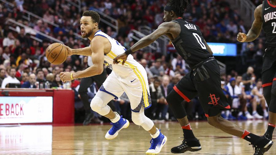 Stephen Curry lidera vitória dos Warriors sobre Rockets - Troy Taormina/USA TODAY Sports