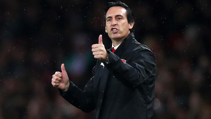 Desde que assumiu o Arsenal no começo da temporada, Emery comandou a equipe em 16 jogos e perdeu apenas 2 - Naomi Baker/Getty Images